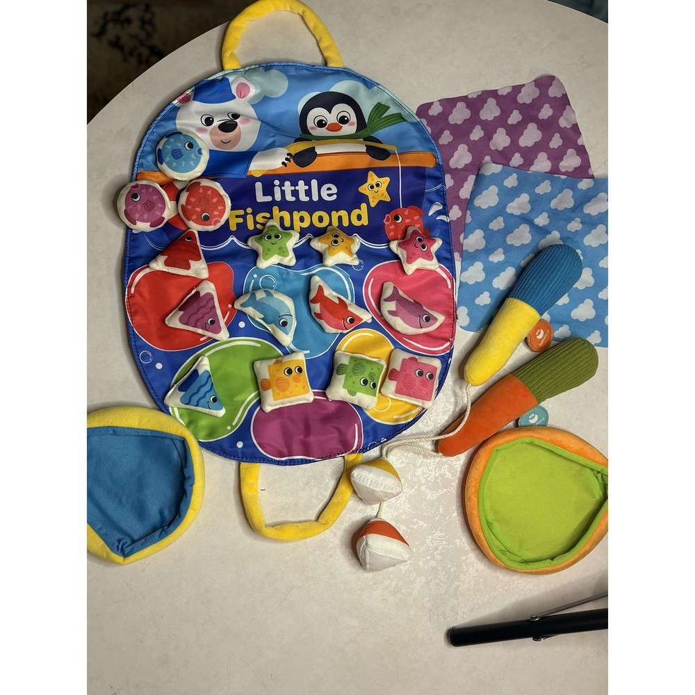 Montessori Little Fishpond Soft Cloth Fishing Toy Set Toddler Activity Play